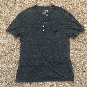 Men’s On The Byas Heather Gray Henley